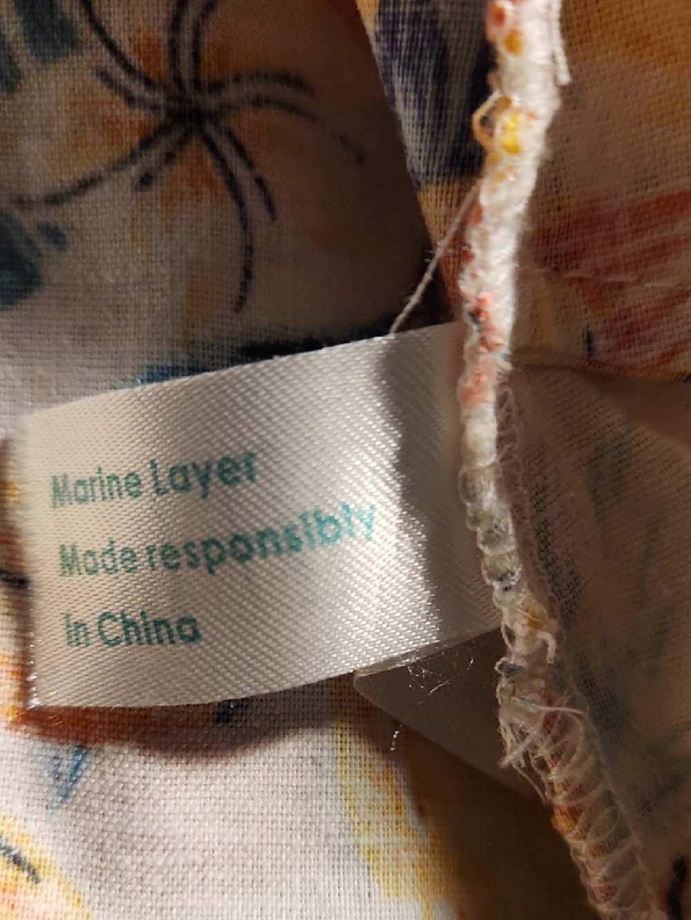 Marine Layer Camila Fruit Print Hemp Romper Size M Summer Resort Beach‎ Coastal - Picture 8 of 12